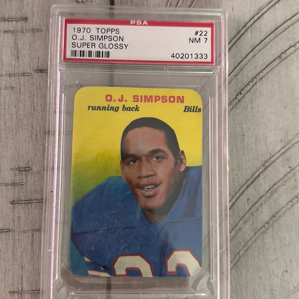 OJ Simpson Running Back Bills 1970 Card